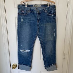 Hollister Distressed Denim Capris